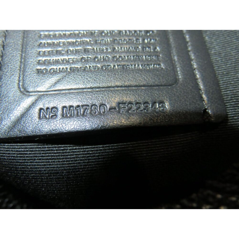 COACH Faye Black Refined Calf leather buffalo embossed leather & suede satchel - Picture 8 of 14